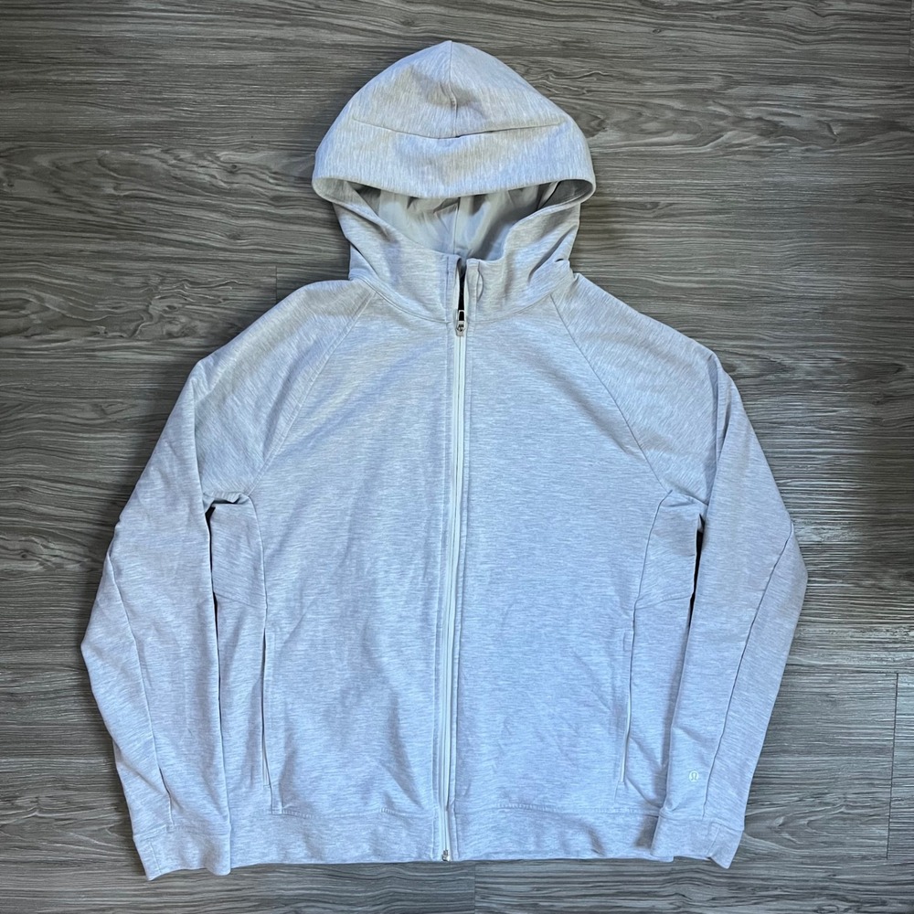 Lululemon City Sweat Full Zip Hoodie Mens Large Light Grey Heather LM3CCGS